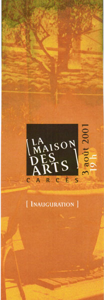 inauguration expo maison des arts de carces dans le var en 2001