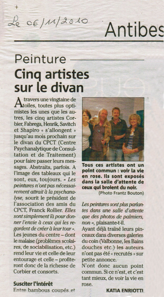 article Deux jours pour découvrir Art in situ Eric Corbier publié dans Var matin en 2009